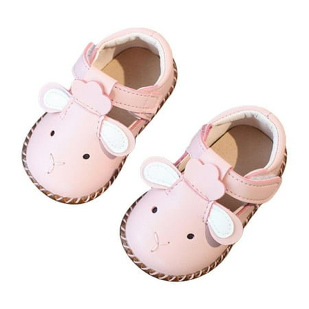 

T-Strap Toddler Newborn Baby Girls First Walker PU Leather Crib Shoes Infant Cartoon Bunny Soft Sole Non-slip Cute Baby Shoes 7-22M