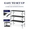 thumbnail image 3 of Kitsure 3-Tier Shoe Rack, Shoe Organizer for Closet, Entryway, Garage or Hallway, 11.5" x 27.2" x 18.3", Black, 3 of 8