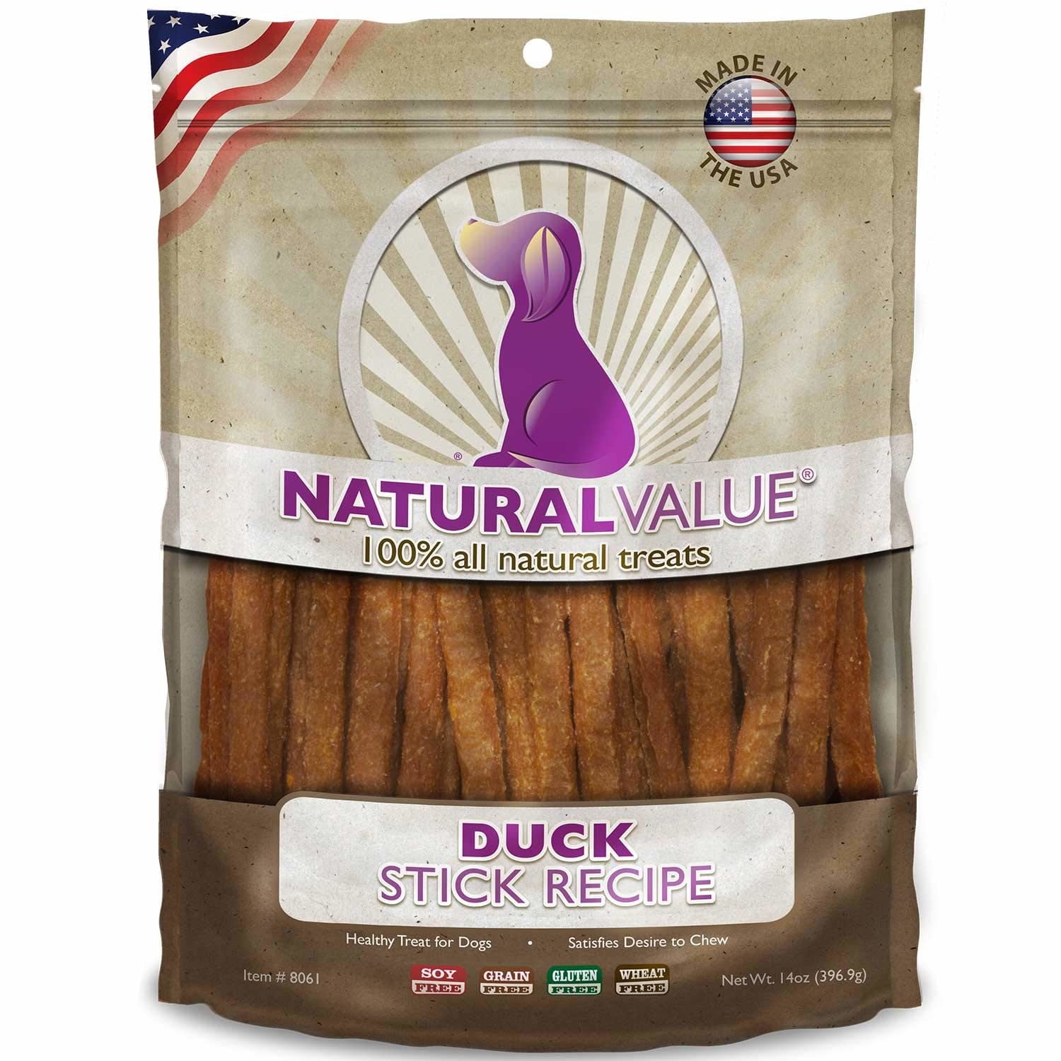 Rawhide Free Dog Treats 90 Grams ℮ Case of 10 Dog Treats Chewy Duck With Carrot Sticks Good Boy Made With 100% Natural Duck Breast Meat