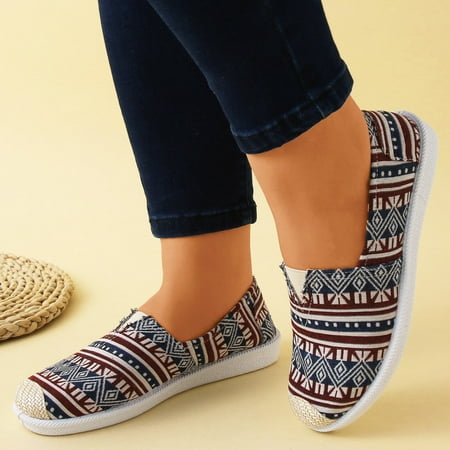 

Ounabing Slip On Flats For Women Slip On Shallow Mouth Simple Single Shoes Casual Shoes Work Shoes Canvas