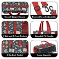 thumbnail image 3 of Teacher Tote Bag,Blue Basketball Related Items Pattern Teacher Utility Tote Bag,Large Work Tote Bags for Women with Multiple Pockets,Top Zipper Closure,13.8x10.6x6.7 Inch, 3 of 5