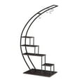 thumbnail image 4 of IVV 5 Tier Metal Plant Stand, Creative Semicircle Shape Ladder Flower Pot Stand Rack for Home Patio Lawn Garden Balcony Holder Black (1 Pack), 4 of 10