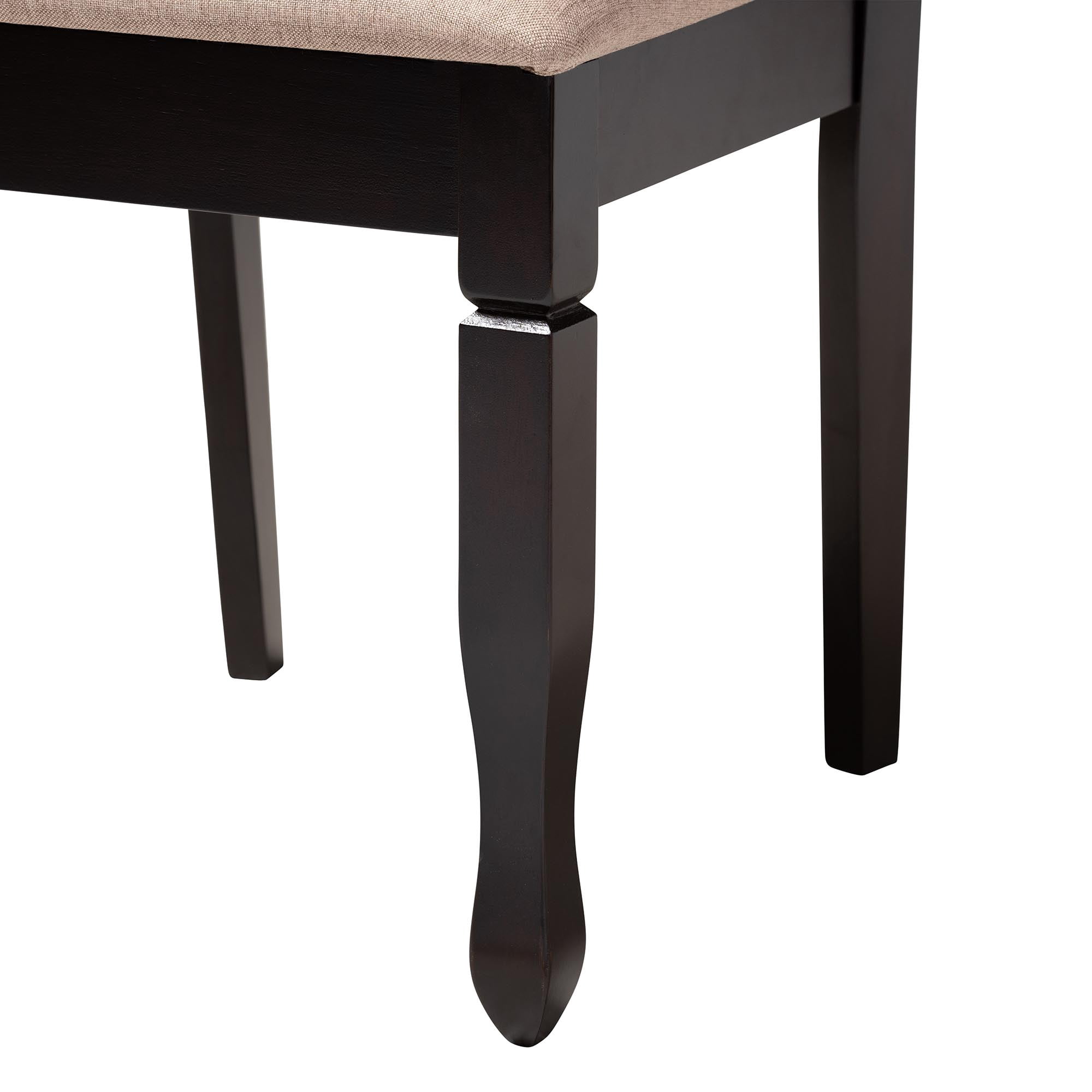 Baxton Studio Aspen Modern Dining Set, 5-Piece Set, Dark Brown