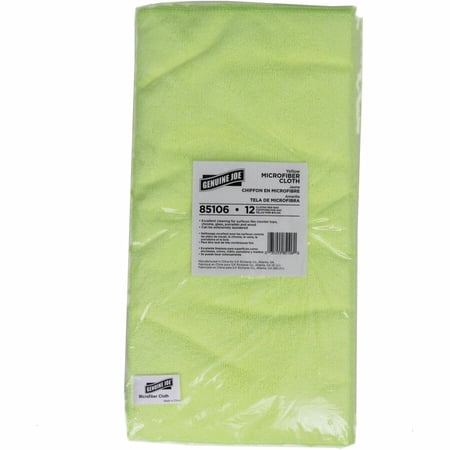 Genuine Joe, GJO85106, General-purpose Microfiber Cloth, 12 / Bag, Yellow
