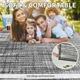 thumbnail image 6 of VUNATE Outdoor Rug Carpet 5'x8' Waterproof Reversible Patio Rug Portable Modern Abstract Indoor Outdoor Rug Plastic Straw Rug for RV Camping Garden Picnic Deck Backyard Porch Decor Gray and White, 6 of 7