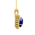 thumbnail image 3 of Mauli Jewels Engagement Necklace for Women 1.45 Carat Beautiful Oval Shape Gemstone And Diamond Pendant 4 prongs 10K Yellow Gold With 18'' Rope Chain|Silver Chain, 3 of 6
