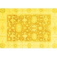 thumbnail image 1 of Ahgly Company Machine Washable Indoor Rectangle Abstract Yellow Modern Area Rugs, 3' x 5', 1 of 4