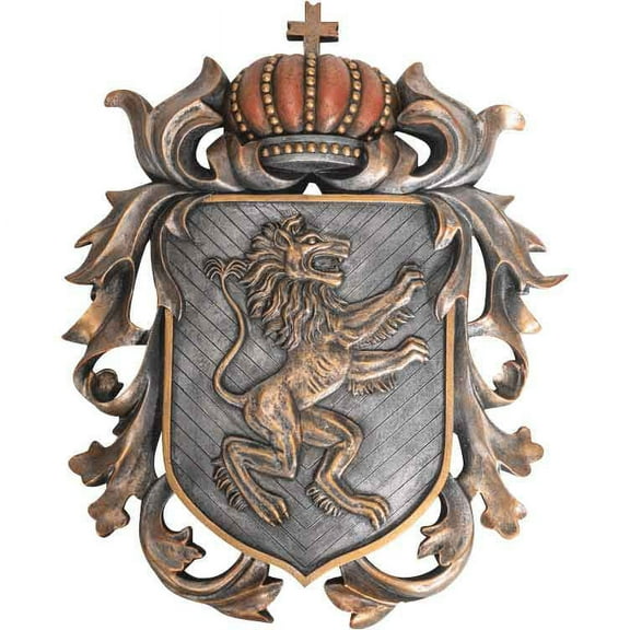 Heraldic Lion Crest Plaque by Medieval Collectibles