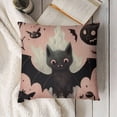 thumbnail image 3 of Halloween Pillow Cover Ghost with Bow Pumpkin Decoration Holiday Farmhouse Pillow Case Decor for Home Sofa Couch, 3 of 5
