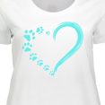 thumbnail image 4 of Inktastic Paw Print Heart Women's Plus Size T-Shirt, 4 of 5