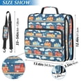thumbnail image 2 of FORMRS Zipper Binder with Shoulder Strap 2-inch Ring 500 Sheet Capacity File Bag, Blue Cute Train Pattern, 2 of 5