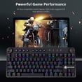 thumbnail image 2 of Clavier de Jeu Mécanique Filaire MK11, Magic-Finer USB et Sans Fil BT 3.0 Rétroéclairage RGB Commutable 87 Touches Clavier de Jeu, 2 of 8