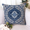 thumbnail image 4 of Boho Pillow Cover Ethnic Design Pattern Linen Persian Carpet Tribal Pattern Throw Pillow Case Cushion Cover Home Office Decorative Square 18x18 inch Boho14-4, 4 of 6