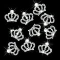 thumbnail image 2 of 10pcs Crown Shape Rhinestone Embellishments for Crafts Cellphone Decoration (Silver), 2 of 6