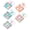 5 Pcs, variant on 9-Key Keychain Fidget Accessory, Quiet Clicking Stress Relief Gadget with Detachable Keycaps, Portable Relaxation Tool, ABS Material