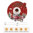 thumbnail image 6 of 13 Inch Round Placemats Set of 4, Red Christmas Non Slip Heat Insulation PP Table Mats, Snowman Truck Xmas Tree Ball Snowflake Winter Washable Place Mats for Kitchen Dining Party Table Decor, 6 of 7
