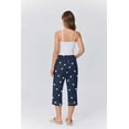 thumbnail image 5 of Ekouaer Womens Pajamas Pants Capri Pj Bottoms with Pockets Comfy Drawstring Printed Lounge Soft Sleep Pants, 5 of 5
