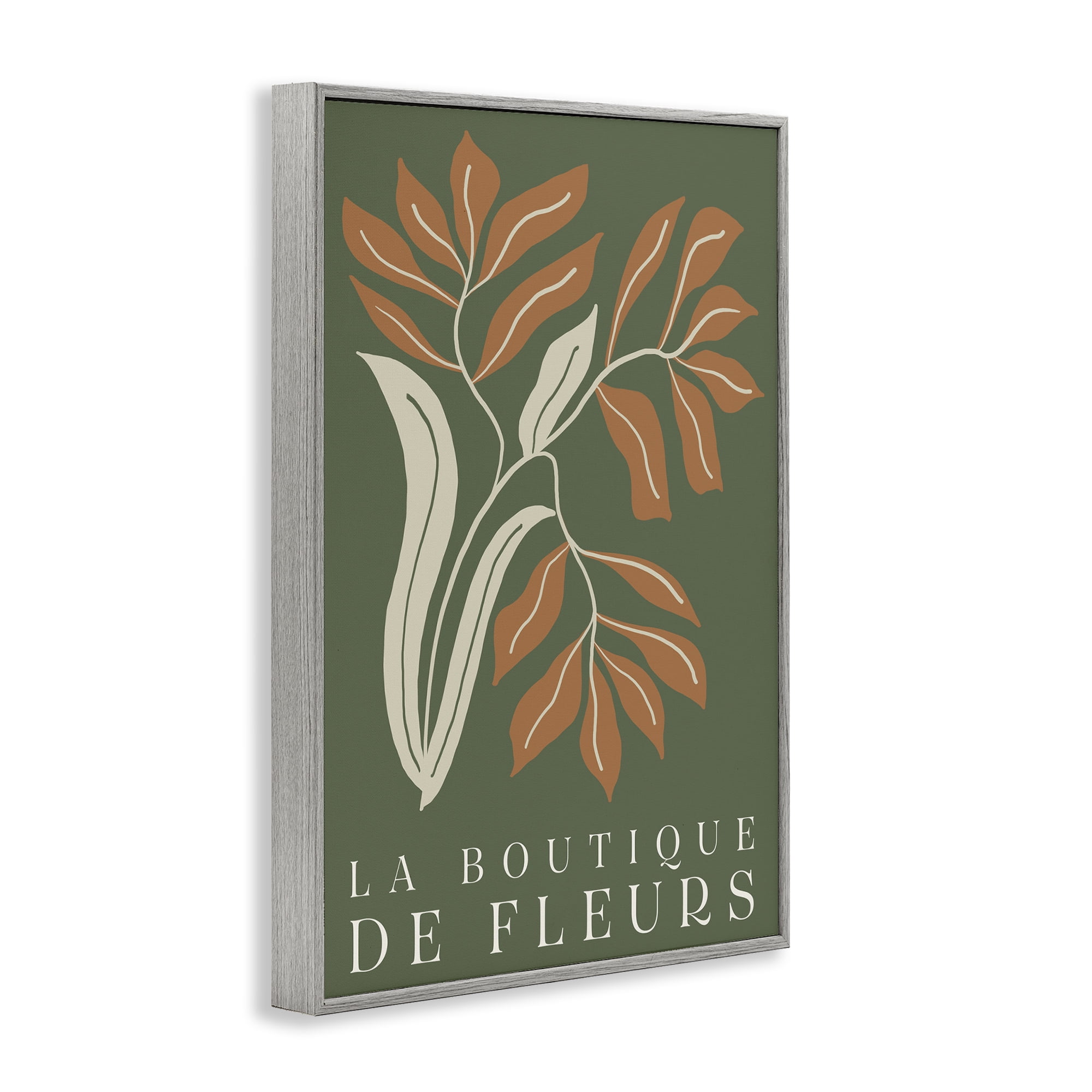 Stupell Industries Flower Shop Midcentury Minimal Gray Framed Giclee Art, design by Emily Navas