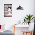 thumbnail image 3 of Stupell Industries Contemporary Girl with Pink Bow & Earrings Black Framed Giclee Art, 12 x 18, by Martina Pavlova, 3 of 8