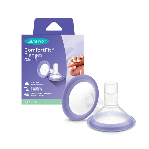 Bridas para extractor de leche Lansinoh ComfortFit, tamaño 21 mm, 2 unidades
