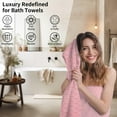 thumbnail image 6 of Extra-Large Bath Towel, 55 x 27 in, Ultra-Soft Breathable Bath Towel, Lint-Free, Skin-Friendly Quick-Dry, Ideal for Bathroom, Shower, Gym, and Beach Use, 6 of 7