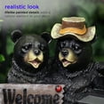 thumbnail image 6 of Alpine Corporation Bear Couple with Lantern and Welcome Sign Statue with Solar LED Lights, 6 of 10