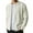 Beige, variant on Men's Full Zipper Cardigan Casual Stand Collar Cardigan Sweater Ribbed Knit Long Sleeve Sweater Light Green S
