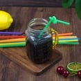 thumbnail image 2 of Colorful Plastic Drinking Straws - Flexible, Disposable, Extra-long Flexible Straws - 100 Pack, 2 of 8