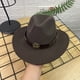 thumbnail image 4 of Sombrero fedora unisex de moda: material de lana, circunferencia de 56-58 cm, adecuado para uso diario/casual, accesorio perfecto para el invierno., 4 of 4
