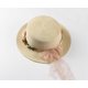 thumbnail image 4 of ZHAOCHENG Sombrero de paja con corona de parte superior plana para exteriores, playa, viajes, sombrero para el sol *Beige, 4 of 4