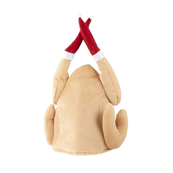 Roasted Turkey Hat Funny Plush Turkey Hat for Carnival Holiday Thanksgiving