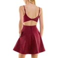 thumbnail image 2 of City Studios Womens Juniors Glitter Mini Fit & Flare Dress, 2 of 2