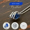 thumbnail image 3 of Leafael Wish Stone Pendant Necklace with Sapphire Blue Birthstone Crystal for September, 18K Rose Gold Plated, 18" + 2" Chain, 3 of 6