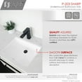 thumbnail image 3 of Stylish Undermount 21.25"L x 14.5"W White Porcelain Rectangular Bathroom Sink with 2 Overflow rings P-203, 3 of 11