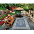 thumbnail image 2 of Couristan 7.5' x 10.75' Blue and Yellow Rectangular Polypropylene Area Throw Rug, 2 of 3