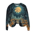 thumbnail image 6 of Heisall Womens Sweatshirts Long Sleeve Round Neck Loose Casual No Hood Halloween Print Fall Winter Fashion Sweatshirts, 6 of 6