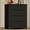 Black, variant on Aiho Dresser with 5 Drawers, Wood Tall Chest, Built-in Handle Drawers for Bedroom, Home, Living Room - Gray