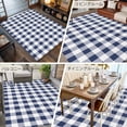 thumbnail image 6 of 5x7 Area Rugs, Navy Blue White Plaid Non-Skid Rubber Backing Large Rectangle Rugs - Living Room Bedroom Home Office, Farmhouse Checkered Buffalo Indoor Floor Mat Carpets Washable Rug, 6 of 9