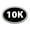 10K Inverted black, variant on Magnet Me Up 10K Marathon Black Oval Magnet Decal, 4x6 In, Vinyl Automotive Magnet