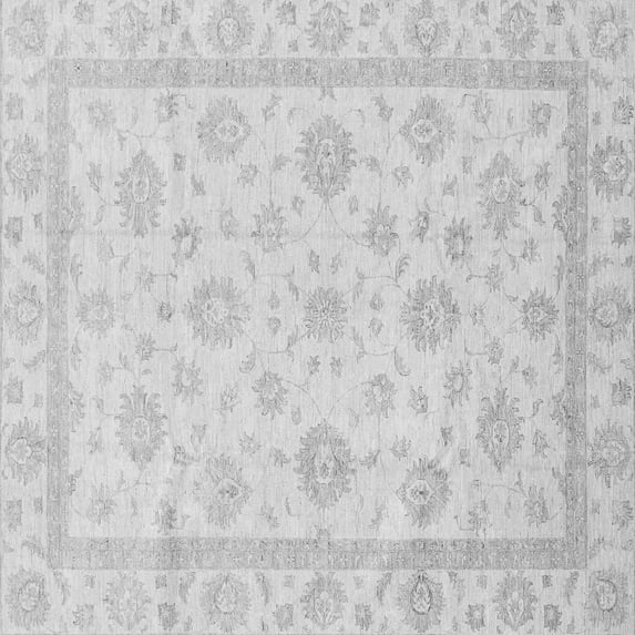 Ahgly Company Indoor Square Oriental Gray Traditional Area Rugs, 6' Square
