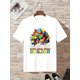 thumbnail image 1 of Men'S "Master Builder" Graphic T-Shirt - Cotton, Casual Crew Neck, Summer Top with Colorful Building Block Design, Casual Summer Wear | Playful Print | Comfortable Fit, PLUS SIZE, 1 of 6