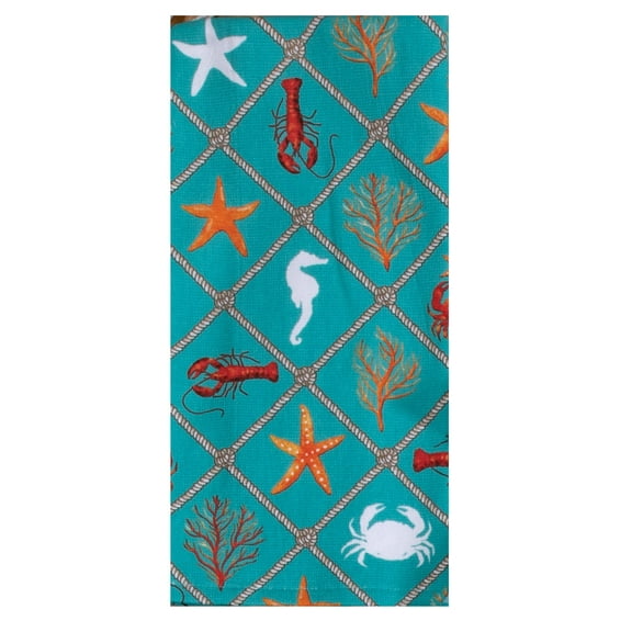 Kay Dee Designs 18x28 Sea Animals Kitchen Towel Blue Multi