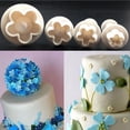 thumbnail image 4 of (Paquete de 12, 4 diseños) Cortador de galletas de silicona para hornear, juego de 12 moldes para dulces, molde de silicona para pastel de luna, prensa de flor de cerezo rosa para galletas caseras, d, 4 of 5