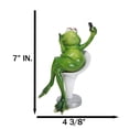 thumbnail image 2 of Green Queen Diva Lady Frog Taking Selfie Seated On Salon Chair Figurine 7"H, 2 of 9