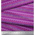 thumbnail image 2 of Soimoi Purple Rayon Fabric Tent Tribal Decor Fabric Printed Yard 42 Inch Wide, 2 of 3