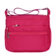 thumbnail image 1 of Bolsos de mano casuales, multibolsillos, tipo bandolera, impermeables, de nailon, color rojo, 1 of 4