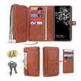 thumbnail image 4 of Magnetic Leather Zipper Detachable Wallet For Samsung Galaxy S20 S21 Plus Card Slots Money Pocketk Cases Cover, 4 of 6