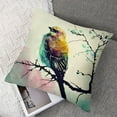 thumbnail image 7 of Throw Pillow Covers Watercolor Sparrow Bird Standing On a Branch Ink Painting Art Adorable Animal Pillow Cases Super Soft, 7 of 7