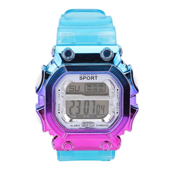 Reloj electrónico Jadeshay de color degradado para estudiantes resistente al agua