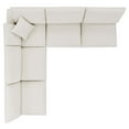thumbnail image 3 of Modway Commix 5-Piece Down Filled Overstuffed Boucle Fabric Sectional Sofa in Ivory, 3 of 5